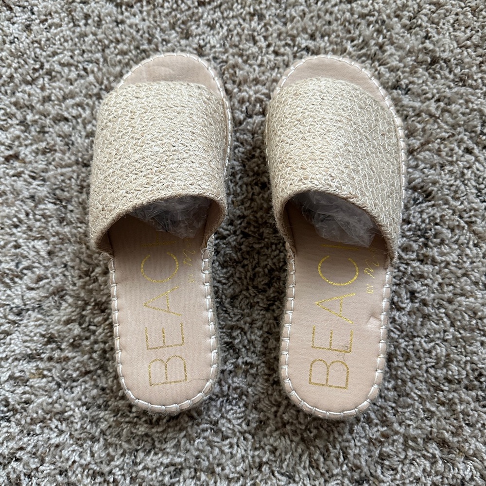 Beach by Matisse Del Mar Jute Platform Sandals Natural Tan Size 7 NWOT - Picture 4 of 5
